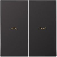 Лицевая панель Jung LS990 metal для 2-кл. выключателя жалюзи алюминий темный картинка